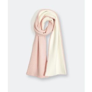 Onia Reversible Cotton Wool Scarf Pink and White NWT